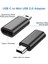 4 Adet USB C - Mini USB 2.0 Adaptör Tip C Dişi - Mini USB Erkek Mp3 Çalarlar Için Adaptör Dönüştürücü Dash Kamera, Siyah (Yurt Dışından) 2
