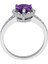 Pırlanta Ve Kalp Kesim Ametist Taşlı Yüzük 0404R0089 3