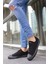 Unısex Siyah Siyah Garantili Ortopedik Keten Günlük Kullanım Sneaker Ayakkabı X-STAR-7284 5