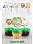 Safari Konsept Kürdan Süsleri Cupcake Süsleri Lüks Büyük Boy 10lu Paket 1