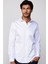 Slim Fit Dar Kesim Saten Özel Seri Beyaz Erkek Gömlek 2