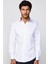 Slim Fit Dar Kesim Saten Özel Seri Beyaz Erkek Gömlek 3