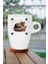 Yeni Yıl Uykucu Kedi Baskılı Kupa Bardak Porselen Latte Filtre Kahve Fincanı 2