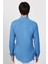 Slim Fit Dar Kesim Uzun Kol Dökümlü Viskon Şık Indigo Erkek Gömlek 5