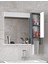 Okyanus 80 Cm-Mdf Banyo Aynası, Havluluklu Ayna, Çok Amaçlı Aynalı Banyo Dolabı, Raflı Ayna 2