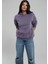 Kapüşonlu Mor Basic Sweatshirt 167299-70608 2