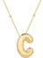 925 Ayar Gümüş Gold Balon C Harfi Kadın Kolye 1
