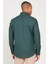 Recycle Slim Fit Dar Kesim Gizli Düğmeli Yaka Pamuklu Flanel Oduncu Gömlek 5