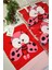 Kırmızı %100 Pamuk Bebek Battaniyesi Çift Kat Interlok Penye 85X80 cm 2