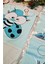 Mavi %100 Pamuk Bebek Battaniyesi Çift Kat Interlok Penye 85X80 cm 3