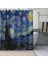 Özel Van Gogh Yıldızlı Gece Duş Perdesi Su Geçirmez Banyo Perde Kumaş Duş (150 * 180) (Yurt Dışından) 1