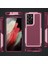 Samsung Galaxy S21 Ultra 5g Için Çift Katmanlı Sert Pc Yumuşak Tpu Telefon Kılıfı - Pembe - Kırmızı (Yurt Dışından) 2