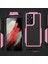 Samsung Galaxy S21 Ultra 5g Için Çift Katmanlı Sert Pc Yumuşak Tpu Telefon Kılıfı - Pembe - Siyah (Yurt Dışından) 2