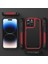 iPhone 14 Pro Için Çift Katmanlı Sert Pc Yumuşak Tpu Telefon Kılıfı - Kırmızı - Siyah (Yurt Dışından) 2