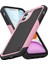 iPhone 12 / 12 Pro Için Çift Katmanlı Sert Pc Yumuşak Tpu Telefon Kılıfı - Pembe - Siyah (Yurt Dışından) 1