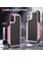 iPhone 12 / 12 Pro Için Çift Katmanlı Sert Pc Yumuşak Tpu Telefon Kılıfı - Pembe - Siyah (Yurt Dışından) 3