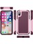 iPhone Xs /iphone x Için Çift Katmanlı Sert Pc Yumuşak Tpu Telefon Kılıfı - Pembe - Kırmızı (Yurt Dışından) 2
