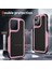 iPhone 15 Pro Için Çift Katmanlı Sert Pc Yumuşak Tpu Telefon Kılıfı - Pembe - Siyah (Yurt Dışından) 2