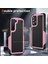 Samsung Galaxy A73 5g Için Çift Katmanlı Sert Pc Yumuşak Tpu Telefon Kılıfı - Pembe - Siyah (Yurt Dışından) 3