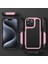 iPhone 15 Pro Için Çift Katmanlı Sert Pc Yumuşak Tpu Telefon Kılıfı - Pembe - Siyah (Yurt Dışından) 5