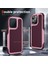 iPhone 15 Pro Için Çift Katmanlı Sert Pc Yumuşak Tpu Telefon Kılıfı - Pembe - Kırmızı (Yurt Dışından) 2