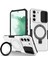 Samsung Galaxy S22+ 5g Için Magsafe ile Uyumlu, Manyetik Halkalı Stand Ağır Hizmet Telefon Kılıfı - Beyaz - Siyah (Yurt Dışından) 1