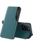 Xiaomi 13T /13T Pro /redmi K60 Ultra Için Akıllı Görünüm Flip Stand Pu Deri Telefon Kılıfı - Yeşil (Yurt Dışından) 1