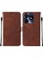 Tecno Spark 10 Pro Için Kabartmalı Pu Deri Stand Cüzdan Telefon Kılıfı - Kahverengi (Yurt Dışından) 1
