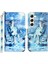 Samsung Galaxy S23 Pu Deri Cüzdan Flip Kapak Standı Özelliği 3D Desen Baskı Manyetik Kapatma Strap-Snow Wolf ile Telefon Kılıfı (Yurt Dışından) 1