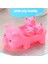 Bebek Küvet Oyuncakları 4 Parçalı Set Kauçuk Pembe Domuz Ailesi Gıcırdayan Yüzen Küvet Ördek Küvet Duş Oyuncakları Yürümeye Başlayan Erkek ve Kız Küçük Domuz (Yurt Dışından) 5