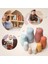 Rus Yerleştirme Bebek Çocuklar Için Silikon Matryoshka Bebek Montessori Eğitici Oyuncak Ayılar Istifleme Yuvalama Oyuncak Bebekler Seti Kırmızı (Yurt Dışından) 3
