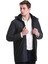 Lacivert Slim Fit Desenli Hakim Yaka Kapüşonlu Kaban 4