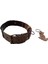 Köpek boyun tasması hakiki deri siyah kahverengi genişlik:3cm boyun ölçüsü:S.27-35cm ayarlamalı dog collar T1-20 2
