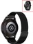 Samsung Galaxy Watch 46MM Uyumlu Kordon Hasır Metal Örgü Mıknatıslı Kayış 2