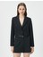 Crop Blazer Ceket Düğmeli Dikiş Detaylı 3