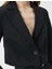 Crop Blazer Ceket Düğmeli Dikiş Detaylı 5
