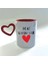 Iyi Ki Karım Var Baskılı Kırmızı Boş Kalp Kulplu Mega Sevgililer Günü Kupası 1