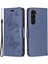 Samsung Galaxy S23+ Pu Deri Flip Telefon Kasası Için Basılı Kelebekler Stand Cüzdan Folio Kapak-Dark Mavi (Yurt Dışından) 1