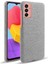 Samsung Galaxy M13 Için 4g Mobil Telefon Kılıfı Kabuk Şok Emici Düz Renk Sert Pc+Bez Telefon Kapak Işık Gri (Yurt Dışından) 1