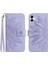 Samsung Galaxy A04 4g (164.4 x 76.3 x 9.1 Mm) HT04 Düşme Koruması Cilt Dokunlu Pu Deri Telefon Kılıfı Baskılı Ayçiçeği Stand Stand Cüzdan Kapağı El Strap-Light Mor (Yurt Dışından) 1