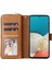 Samsung Galaxy A23 4G/A23 5g (Global VERSIYON)/M23 5G/F23 5g Ince Pu Deri Cüzdan Telefon Kılıfı 9 Kart Yuvaları Fermuarı Cep Stand Flip Cover-Brown (Yurt Dışından) 2