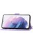 Samsung Galaxy S22 Için 5g Cilt Dostu Baskılı Çiçekler Pu Deri Telefon Kılıfı Stand Çok Kart Yuvası Koruyucu Telefon Kapağı Bilek Kayışı ve Omuz Kayış Işığı ile Mor (Yurt Dışından) 2