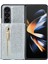 Samsung Galaxy Z Fold3 Için 5g 2'si 1 Arada Pu Deri Kaplamalı Pc+Tpu Çarpışma Karşıtı Geri Kılıf Kickstand-Silver ile Manyetik Çıkarılabilir Fermuar Cüzdanı Kapak (Yurt Dışından) 2
