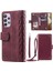 Samsung Galaxy F23 Için 5G/M23 5G/M13 4G/A23 5g (Global Versiyon)/4g, Rhombus Doku Zipper Cep Pu Deri Telefon Kılıf Anti-Fall Stand Cüzdan Kabuk-Wine Kırmızı (Yurt Dışından) 1