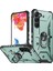 Samsung Galaxy S23 Için Kazık Kanıtı Yüzüğü Araba Montajı Kickstand Telefon Kılıfı Sabit Pc Yumuşak Tpu Hibrid Askeri Sınıf Şok Geçirmez Kapak-Dark Yeşil (Yurt Dışından) 1