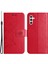 Samsung Galaxy A34 Için 5g Baskılı Kelebek Çiçek Desen Pu Deri Deri Kapak Manyetik Kapatma Stand Cüzdan Folio Telefon Kılıfı Strap-Red ile (Yurt Dışından) 1