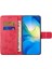 Samsung Galaxy A34 Için 5g Baskılı Kelebek Çiçek Desen Pu Deri Deri Kapak Manyetik Kapatma Stand Cüzdan Folio Telefon Kılıfı Strap-Red ile (Yurt Dışından) 2