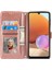 Samsung Galaxy A23 5g (Global Versiyon)/4g Fermuarı Cep Telefonu Kapak Pu Deri Stand Kılıfı Uzun Kayış ve Kısa Kayış-Rose Altın (Yurt Dışından) 2