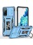 Samsung Galaxy S20 Için Zırh Serisi Fe 4G/5G/S20 Fe 2022/S20 Lite Kickstand Tasarım Şok Geçirmez Telefon Kılıfı Pc+Tpu Slayt Kameralı Koruyucu Arka Kapak Sky Mavi (Yurt Dışından) 1