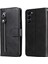 Samsung Galaxy S23 Pu Deri Fermuarı Pocket Şok Geçirmez Telefon Kasası Buzağı Doku Cüzdanı Stand Koruyucu Telefon Kapak Black (Yurt Dışından) 1